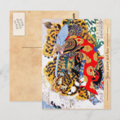 Cool oriental japanese legendarische krijger samur briefkaart (Voorkant / Achterkant)