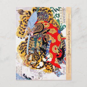 Cool oriental japanese legendarische krijger samur briefkaart