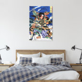 Cool oriental japanese legendarische krijger samur canvas afdruk (Insitu (Slaapkamer))
