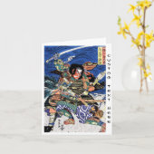 Cool oriental japanese legendarische krijger samur kaart (Gele Bloem)