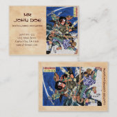 Cool oriental japanese legendarische krijger samur visitekaartje (Voorkant / Achterkant)