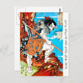 Cool oriental japanese Legendary Hero krijger art Briefkaart (Voorkant / Achterkant)