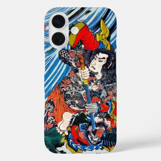 Cool oriental japanese Legendary Hero Samurai Case-Mate iPhone Case (Achterkant)