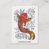 Cool oriental japanese rode inktvis visitekaartje (Achterkant)