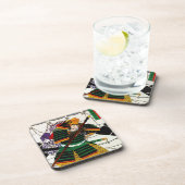 Cool oriental japanese Samurai General Warrior art Drankjes Onderzetter (Rechterzijde)