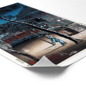 Cool oriental japanese shin hanga night village poster (Hoek)