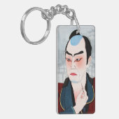 Cool oriental japanese Shunsen Natori Kabuki actor Sleutelhanger (Voorkant Links)
