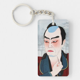 Cool oriental japanese Shunsen Natori Kabuki actor Sleutelhanger