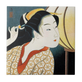 Cool oriental japanese Takane Koko geisha lady art Tegeltje