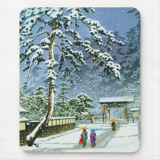 Cool oriental japanese waterverf Honmonji Temple Muismat (Voorkant)