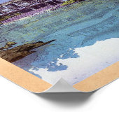 Cool oriental japanese waterverf tempelschilderij poster (Hoek)