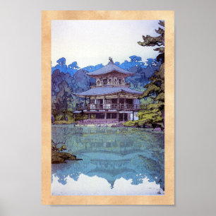 Cool oriental japanese waterverf tempelschilderij poster