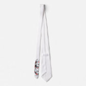 Cool Oriental Japanese White Koi Fish Carp tattoo Stropdas (Achterkant)