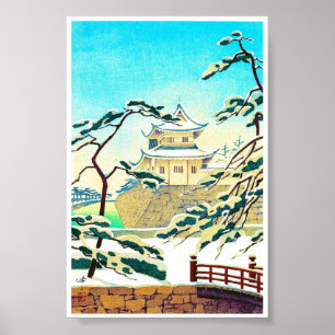 Cool oriental japanese winterkasteel poster