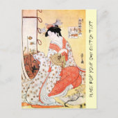 Cool oriental japans klassieker geisha lady art co briefkaart (Voorkant)