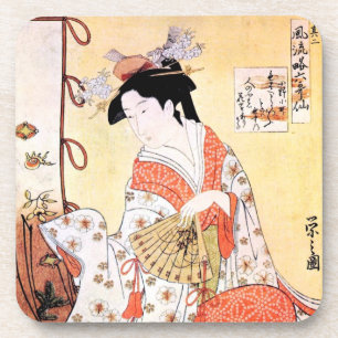 Cool oriental japans klassieker geisha lady art co onderzetter