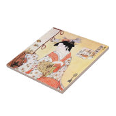 Cool oriental japans klassieker geisha lady art co tegeltje (Zijkant)