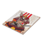 Cool oriental japans klassieker samurai krijger ku tegeltje (Zijkant)