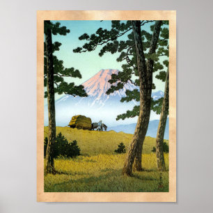 Cool oriental japans landsape scenery Mt. Fuji Poster