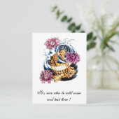 Cool Oriental Japans Lucky Koi Carp tattoo Briefkaart (Staand voorkant)
