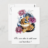 Cool Oriental Japans Lucky Koi Carp tattoo Briefkaart (Voorkant / Achterkant)