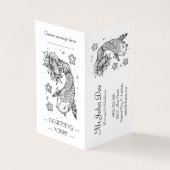 Cool Oriental Japanse Koi Carp Fish Lotus flower Visitekaartje (Buitenkant)