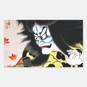 Cool Oriental Japanse Togakushi tattoo Rechthoekige Sticker