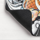 Cool Oriental Koi Carp Skull tattoo Muismat (Hoek)