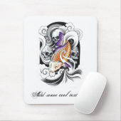 Cool Oriental Koi Carp Skull tattoo Muismat (Met muis)