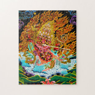 Cool oriental mandala thangka god oriental vibrant legpuzzel