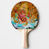 Cool oriental mandala thangka god oriental vibrant tafeltennisbatje (Achterkant)