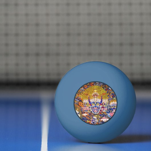 Cool oriental mandala thangka Yamantaka god Pingpongbal (Net)