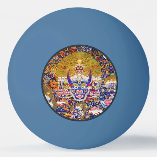 Cool oriental mandala thangka Yamantaka god Pingpongbal (Voorkant)