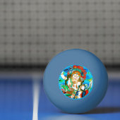 Cool oriental mandala White Jambhala levendige god Pingpongbal (Net)