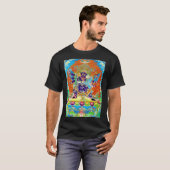 Cool oriental mandala Yamantaka levendige god art T-shirt (Voorkant volledig)