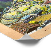 Cool oriental Namche Bazar Nepal bergart Poster (Hoek)