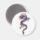 Cool Oriental Paarse Dragon themmagnenet Magneet (Voorkant / Achterkant)