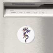 Cool Oriental Paarse Dragon themmagnenet Magneet (Insitu (Vaatwasser))