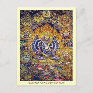 Cool oriental tangka Yamantaka doodgod tattoo Briefkaart