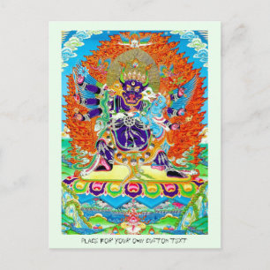 Cool oriental tangka Yamantaka doodgod tattoo Briefkaart