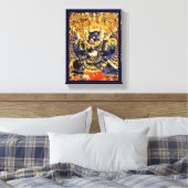 Cool oriental tangka Yamantaka doodgod tattoo Canvas Afdruk (Insitu (Slaapkamer))