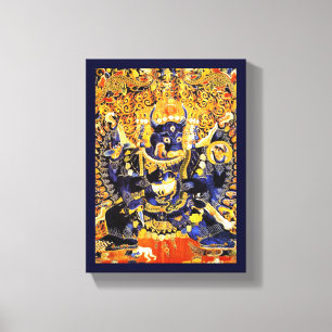 Cool oriental tangka Yamantaka doodgod tattoo Canvas Afdruk