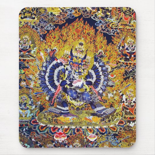 Cool oriental tangka Yamantaka doodgod tattoo Muismat (Voorkant)