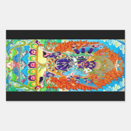 Cool oriental tangka Yamantaka doodgod tattoo Rechthoekige Sticker