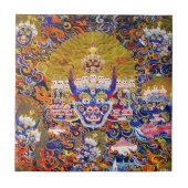 Cool oriental tangka Yamantaka doodgod tattoo Tegeltje (Voorkant)