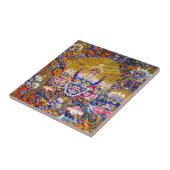 Cool oriental tangka Yamantaka doodgod tattoo Tegeltje (Zijkant)