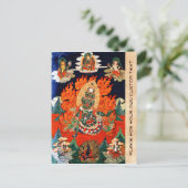 Cool oriental tibetan god thangka tattoo art. briefkaart (Staand voorkant)