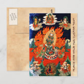 Cool oriental tibetan god thangka tattoo art. briefkaart (Voorkant / Achterkant)