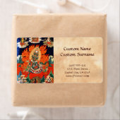 Cool oriental tibetan god thangka tattoo art. etiket (Insitu)