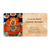 Cool oriental tibetan god thangka tattoo art. etiket (Voorkant)